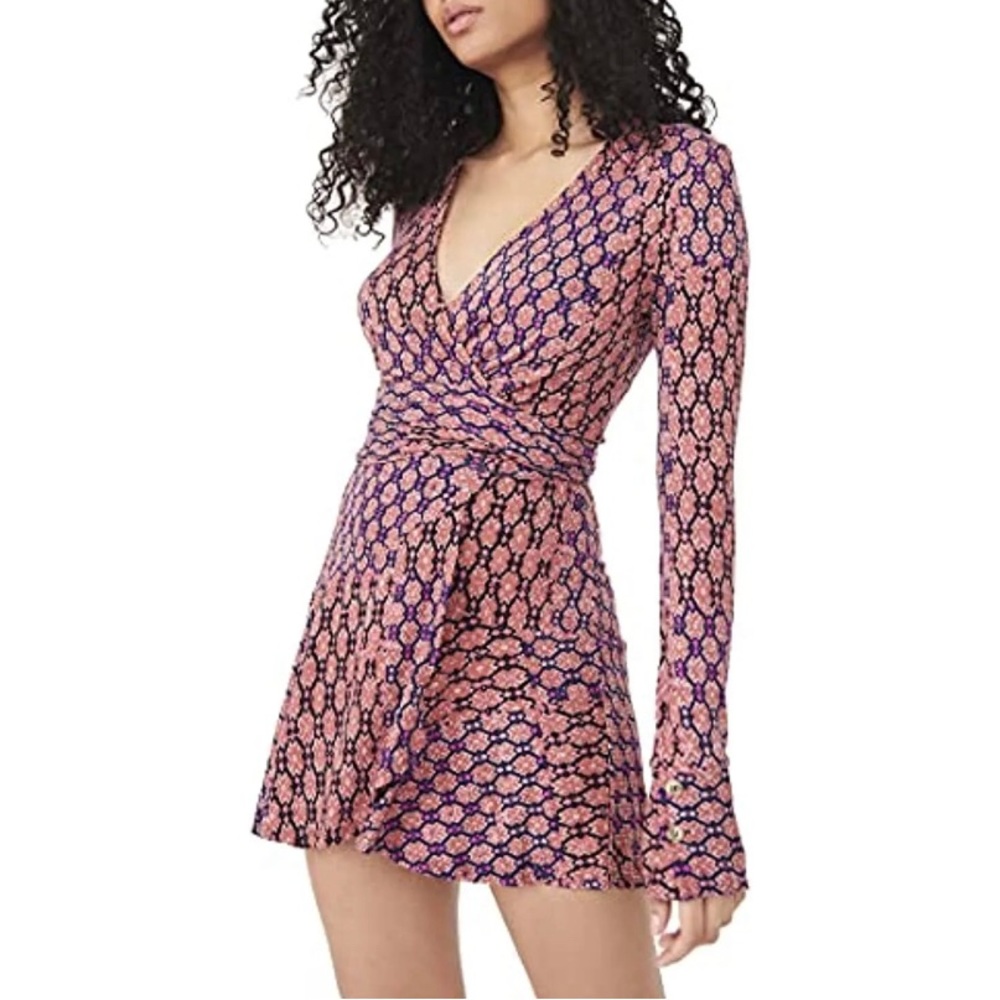 NWT Free People Rhette mini wrap dress size small. MSRP $128.00